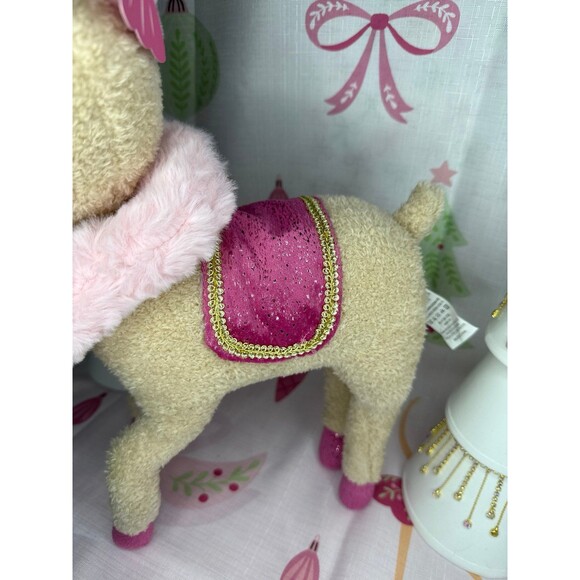 Plush Pink Reindeer Greeter/Shelf Sitter - Picture 4 of 6